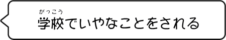 「学校でいやなことをされる」