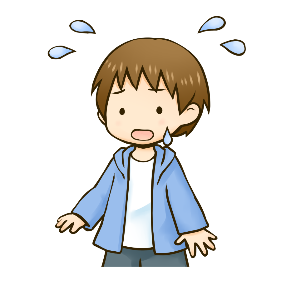 オロオロする男の子