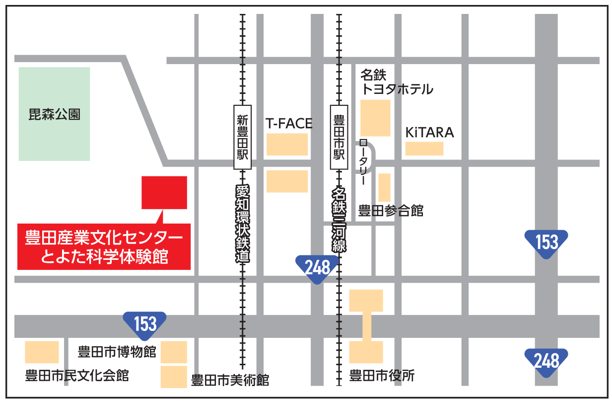 豊田産業文化センターの地図