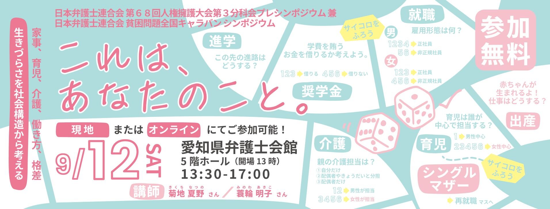 シンポジウム「これは、あなたのこと。〜家事、育児、介護、働き方、格差。生きづらさを社会構造から考える〜」